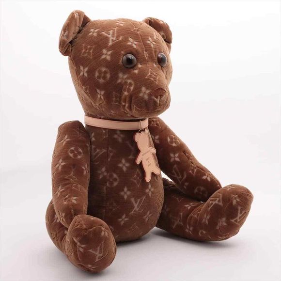 Louis Vuitton Teddy Bear Monogram Doudou Plush stuffed Velour Brown LV Stuffy - Picture 3 of 10